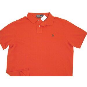 NEW! Polo Ralph Lauren Polo Shirt!  Medium  Orange With Green Polo Player